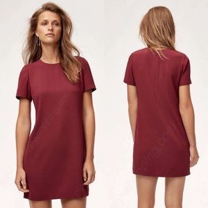 Aritzia Babaton Patricio dress burgundy size 2